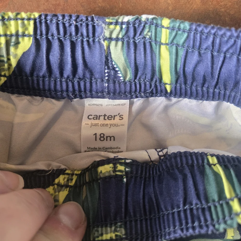 Carter's Dinosaur Swim Outfit 2 Piece-size 18mos EUC